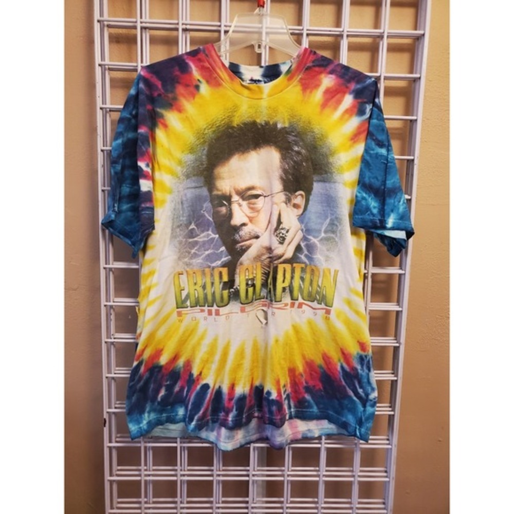 Eric Clapton 1998 Pilgrim World‎ Tour Vintage Tie Dye T-shirt